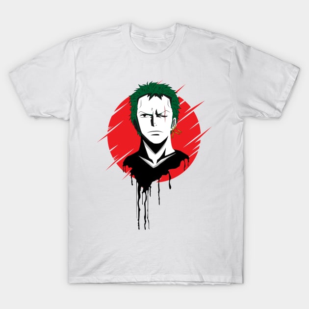 Zoro - One Piece Anime T-Shirt by mounier